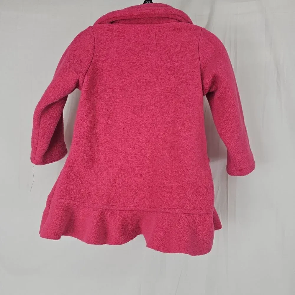 American Widgeon Baby Girl's Size 24M Pink Flower Coat Ruffle Zip Up